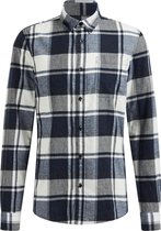 WE Fashion Heren tall fit overhemd met ruitdessin