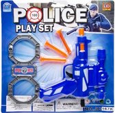 speelgoedpistool Police Play Set junior blauw 5-delig