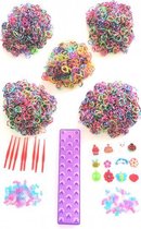 loombandsset Dots junior paars 5000-delig