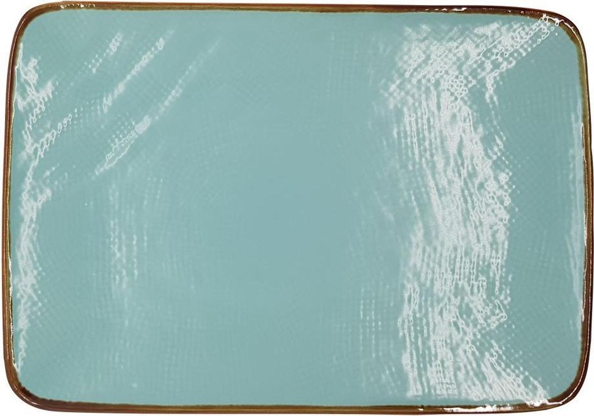 Vivi Oggi - Dinerborden - 28cm x 19.5cm - Rechthoekig - Turquoise