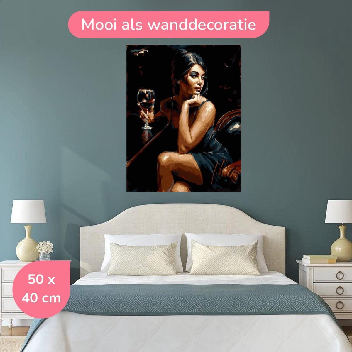 Schilderen Op Nummer Volwassenen Dame Aan De Bar Wijn Schilderen Op Nummer Volwassenen Dame Aan De Bar Wijn