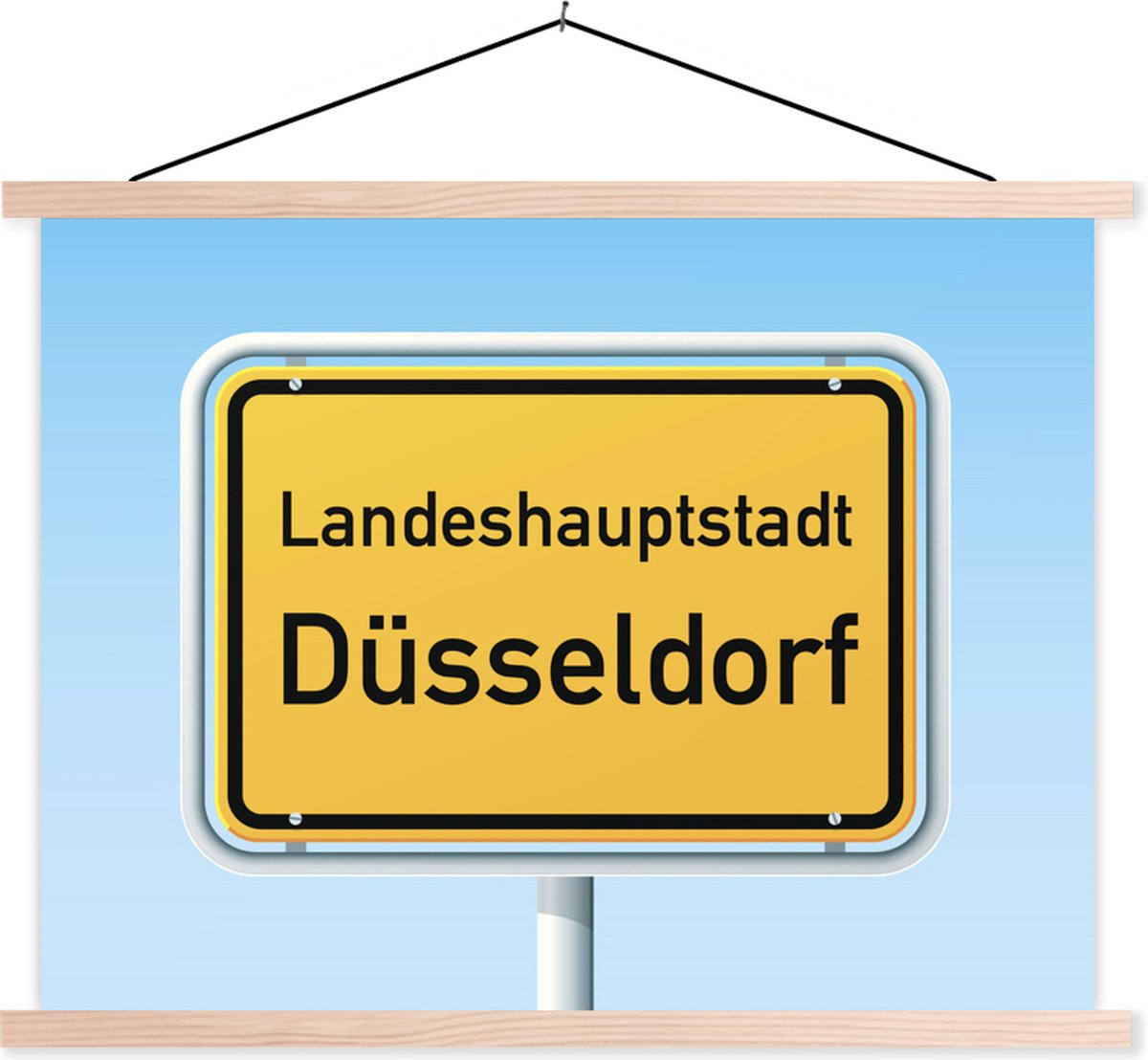 illustration de la plaque signalétique jaune de la ville allemande