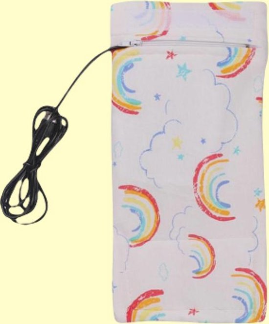 Allernieuwste 2 STUKS USB Baby Fles Warmer model Zon en Wolken - Heater - Reisaccessoire - Draagbaar - Klittenband - Kleur van Allernieuwste — afbeelding 4