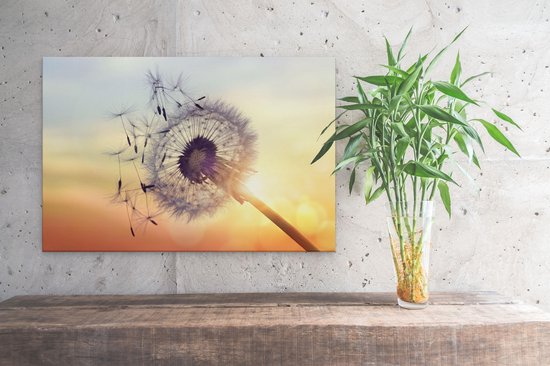 Artaza Toile Peinture Pissenlit Au Coucher Du Soleil - 30x20 - Klein - Photo Sur Toile - Impression Sur Toile