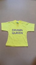 WDLS- Bedrukt baby shirt drama queen- maat 62-68