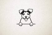 Pumik - Pumi - hond met pootjes - M - 60x63cm - Zwart - wanddecoratie