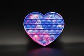 Pop It – Fidget Toy Spel – Anti Stress, Autisme en ADHD - Vrij van Giftige Materialen- TikTok Hype 2021 - Blauw Roze Camo Hart