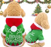 Kerst Sweater voor kleine viervoeters Groen Maat XL