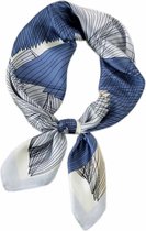 Hals sjaal- Blauw -70X70-100% polyester-Charme Bijoux