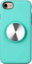 TPU + PC 2-in-1 schokbestendig hoesje met magnetische ronde autohouder voor iPhone SE 2020/8/7 (groen)