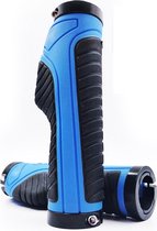 QualityB4Quantity - Ergonomische handvatten inclusief stuurdoppen - Blauw/Zwart