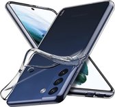 Flexibele achterkant Silicone hoesje transparant Geschikt voor: Samsung Galaxy S21 FE