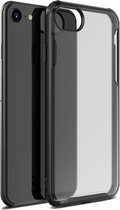 Voor iPhone SE 2020 vierhoekige schokbestendige TPU + pc-beschermhoes (zwart)