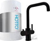 HOTTO Kokend water kraan | Soloset 5 liter Inhoud Met Quadro kraan Zwart, complete set, inclusief installatie materiaal