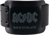 AC/DC Back in Black Leren Polsband