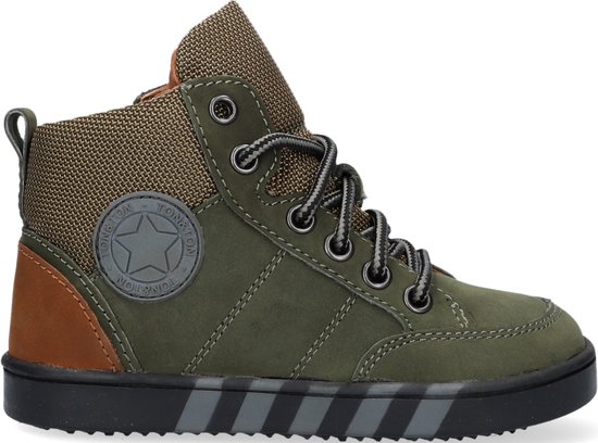 Ton \u0026 Ton Brage Hoge sneakers - Leren Sneaker - Jongens - Groen - Maat 25 |  bol.com