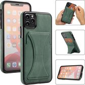 GSMNed – Luxe iPhone 12 Mini Groen – hoogwaardig Leren Pu Hoesje – iPhone 12 Mini Groen – Card case