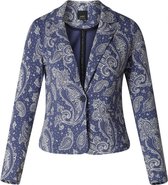 YEST Gwendelyn Blazer - Marine Blue/White - maat 48