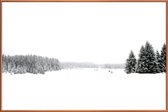 JUNIQE - Poster met kunststof lijst White White Winter -30x45 /Grijs &