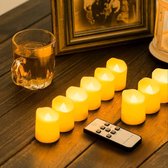 LED Kaarsen | Kunstkaarsen | Warm Wit | Timer | Afstandsbediening | 9 Stuks | Batterij | Sfeerlicht | Decoratielicht | Halloween, Herfst & Kerst