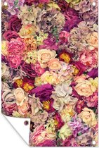 Affiche de jardin Fleurs - Roses - Romantique - 80x120 cm - Jardin