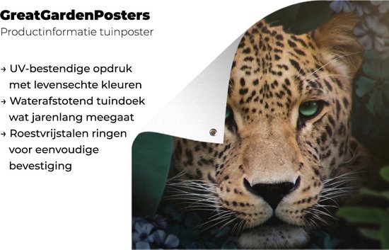 Affiche de Jardin Jungle - Panthère - Animaux sauvages - 200x200 cm
