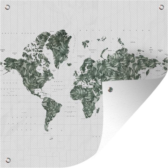 Wereldkaart - Groen - Bladeren