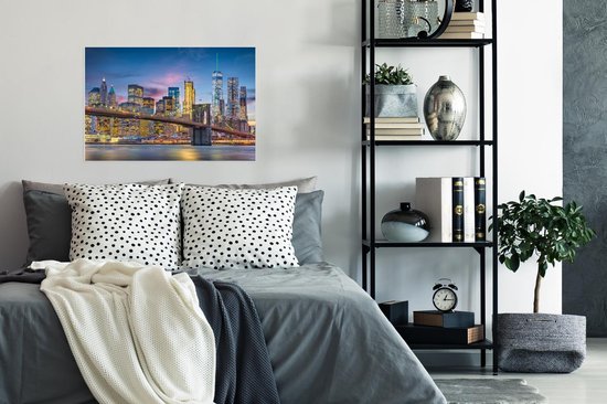 Affiche de peinture sur toile New York Manhattan, impression de paysage, art mural de la ville, bureau moderne, chambre, décoration d'intérieur, sans cadre Affiche de peinture sur toile New York Manhattan, impression de paysage, art mural de la ville, bureau moderne, chambre, décoration d'intérieur, sans cadre