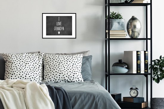 Fotolijst incl. Poster - Spreuken - Opa - I love grandpa - Quotes - 40x30 cm - Posterlijst