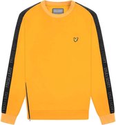 Lyle and Scott Sleeve Tape Crew heren casual sweater geel