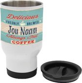 Gepersonalisserde koffie to go, beker, thermobeker, beker met naam, retro, isolerend