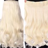 Clip In Extensions Human Hair Impression 55cm 180gram One Piece Ultra Blond