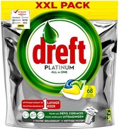 Dreft - Vaatwastabletten Platinum All In One Lemon - 68 Capsules