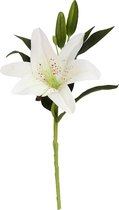 Gerimport Kunstbloem Vara Lilium 13 X 17 X 43 Cm Crème/groen