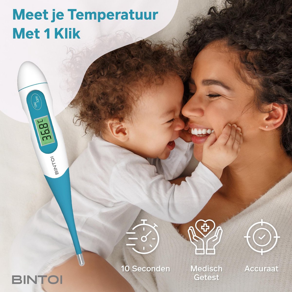 Bintoi® XR210 - Thermomètre de mesure 10 secondes - Thermomètre -  Thermomètre à fièvre
