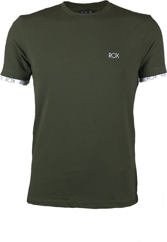 Rox - Heren T-shirt Collin - Donkergroen - Slim - Maat M