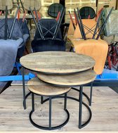 RAUTRADE Bijzettafel set XL 70/50/32 set van 3 set XL
