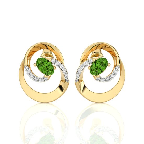 Boucle Gold' oreille en or 14 carats, diamants ronds Natural taille  Brilliant GH... | bol.com