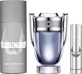 Paco Rabanne Invictus 3 ps set Eau Toilette 100ml + Deodorant 150 ml + Travel Spray 10 ml.