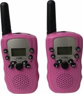 Walkie Talkie set voor kinderen & volwassenen - 6KM bereik - portofoon - 2 stuks - roze - inclusief 8 batterijen - indoor/outdoor