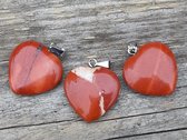 Edelsteen Jaspis rood hartje hanger