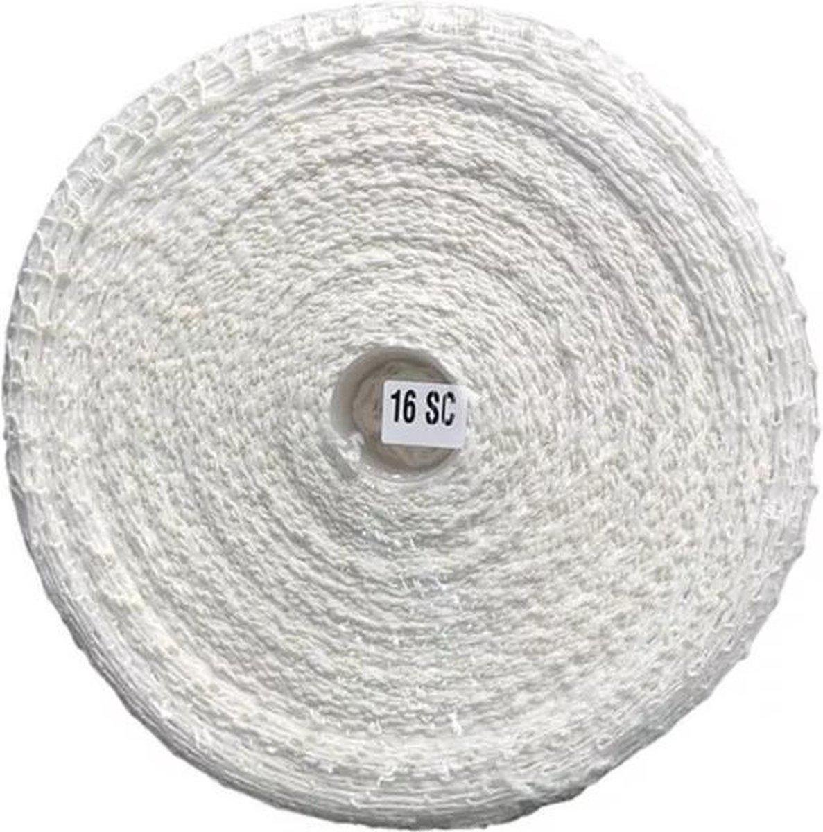 Rolladetouw - net voor rollade - 50 meter - R16 polyester wit Rolladenet - Merkloos