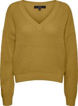 VERO MODA VMLEANNA LS V-NECK SHORT BLOUSE GA BOO Dames Trui - Maat L