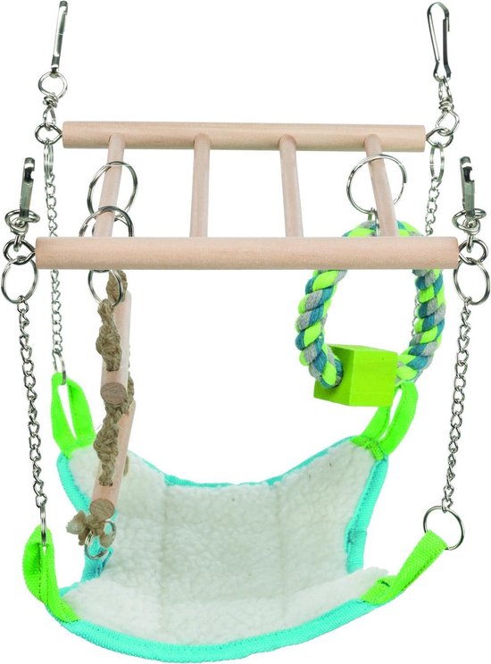 een vergoeding Steen Correspondentie Trixie hangbrug met hangmat 17x15x22 cm 3 st | bol.com