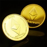 Ethereum munt - Met plastic beschermhoes - Muntenverzamelaar - Munt - Digitale munt - Fysieke Ethereum - Cryptocurrency - Crypto - ETH