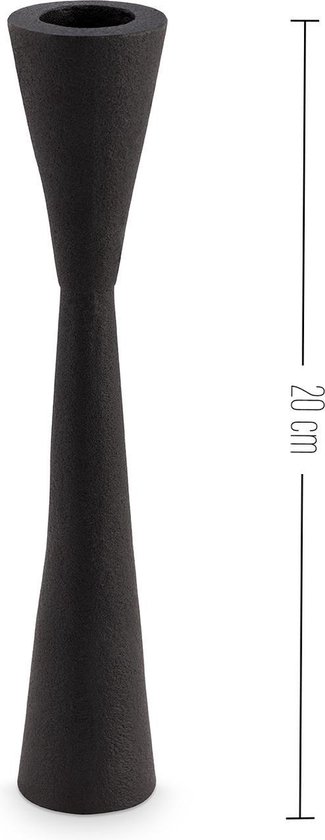 vtwonen Kandelaars - 2 Stuks - Metaal - Zwart - Hoogte 20cm