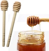 Cuillère à miel - Louche - Bois - Honeydripper - Ustensiles de cuisine - Petit déjeuner - Bois - 2 pièces - 15,5 cm