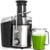 foto van KitchenBrothers Sapcentrifuge - Voor Groenten en Fruit - Juicer met Pulpcontainer - 1100ml - 800W - Zwart
