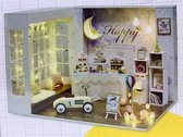 Miniatuur huisje - Dolls house - Camp party - 39x31x27 cm