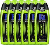 Fa Men Douchegel - Sport Power Boost -  Voordeelverpakking 6 x 250 ml